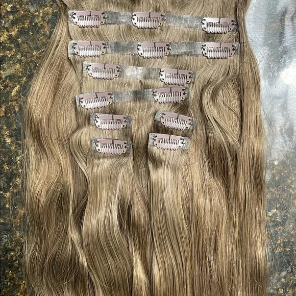 BFB Hair Classic 21” Clip In Extension Set - Shade Brownstone
